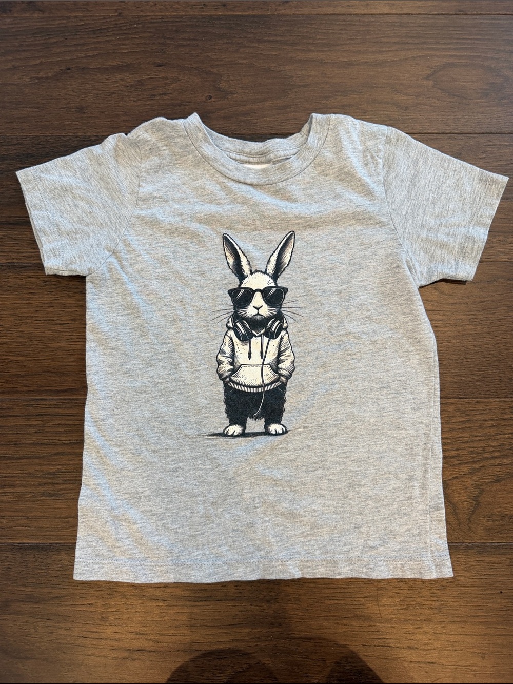 Port & Company Toddler Grey Graphic Bunny Tee Size 4t - C39-332
